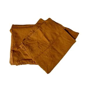 Bed Threads Rust Color 100% Linen Euro 26x26 Pillow Covers Pair